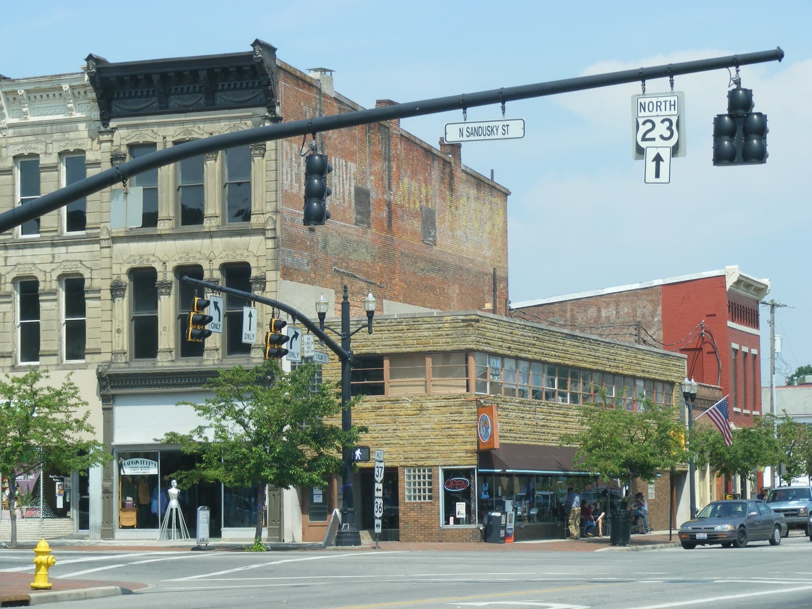 A real street scene in Delaware, Ohio
