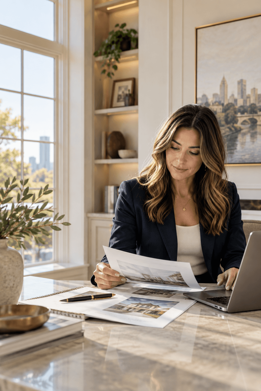 A real estate agent preparing a home-search plan